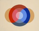 a colorful circles on a white surface represents art licensing