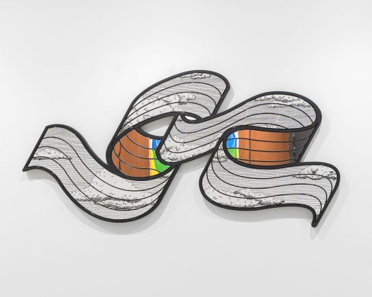 Abstract art with flowing shapes