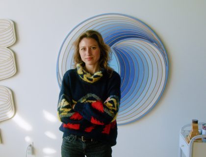 Artist Jenna Krypell in her Greenpoint studio