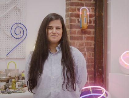 New York artist Esther Ruiz in her Ridgewood, Queens studio.
