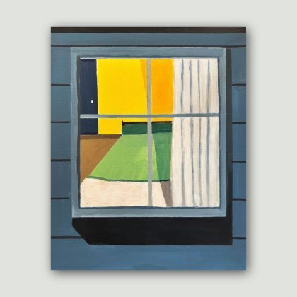 Polly Shindler, Bedroom Window, 2025, Oil and acrylic on canvas, 16” x 20”