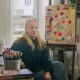 Artist Polly Shindler in her Millerton studio.